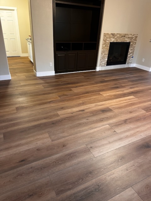 wood flooring installation in living room